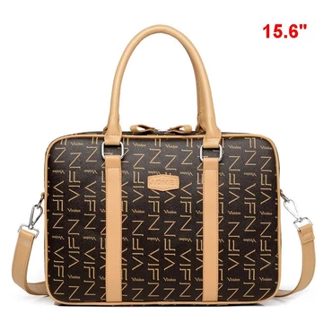 MBC 15.6" notebook táska feliratos mintával barna alapon aa-001191