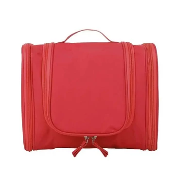 Ajtóra akasztható, nagy méretű, sokzsebes kozmetikai táska piros aa-001998