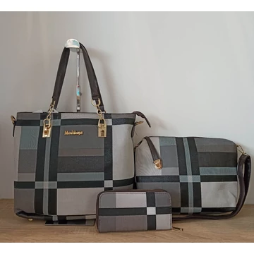 Evelyn L női válltáska,neszeszer,pénztárca csíkos,kockás aa-000172