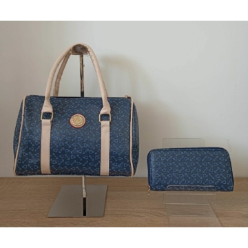 Aprómintás női 2in1 táska szett kézitáska, pénztárca kék aa-001213