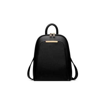 Elegáns stílusú, közepes méretű fém csatos hátizsák fekete aa-000300