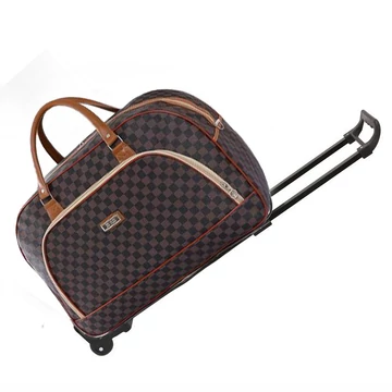 MBC húzható közepes méretű sportbőrönd fekete-arany kockás aa-001170