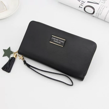 Forever Young női nagy pénztárca menbense táblácskás fekete aa-001303