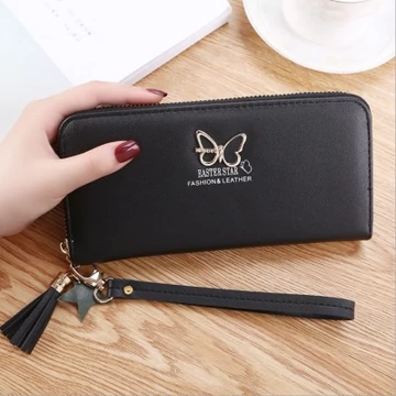 EasterStar női nagy pénztárca pillangóval fekete aa-001341