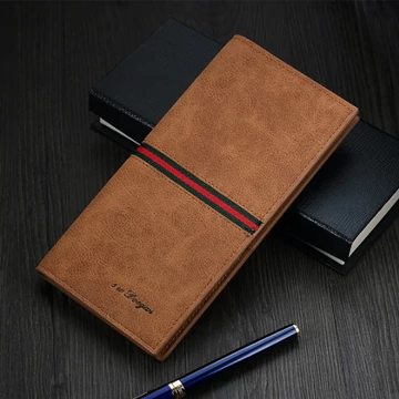 DexB férfi pénztárca csík díszítéssel barna aa-001373