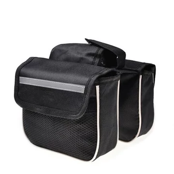 Bringamax Frame Bag 140 Double kerékpáros váztáska 3 zsebbel fekete bmtask0003