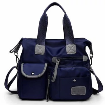 Nagy méretű, sokzsebes utazó válltáska kék aa-001282