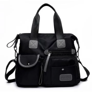 Nagy méretű, sokzsebes utazó válltáska fekete aa-001283