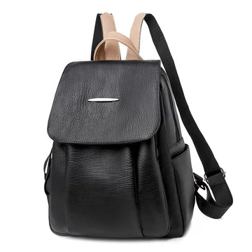 Közepes méretű, vintage stílusú női divathátizsák fekete aa-001158