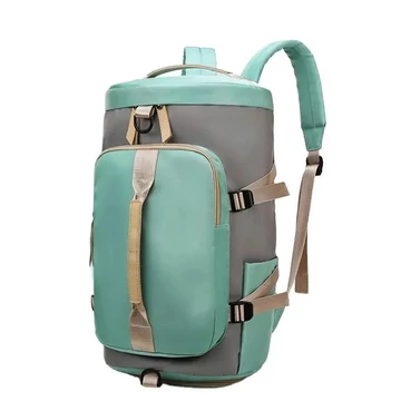 Multifunkciós hátizsákká alakítható sporttáska türkiz-szürke aa-002020