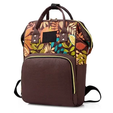 MoCARE BP150 közepes méretű Baba-Mama hátizsák nyomtatott mintával barna