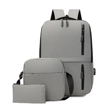 MBC Oakville 3in1 elegáns minimalista férfi hátizsák+keresztpántos táska szürke aa-002554