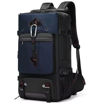 Nevada Tech Tank60 L nagy sportos elegáns minimalista férfi hátizsák fekete-kék aa-002408