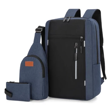 MBC Yarbo 3in1 elegáns minimalista férfi hátizsák+keresztpántos hátizsák kék aa-002552