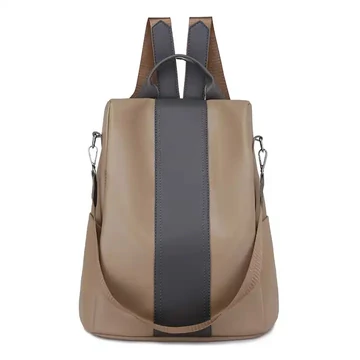 Vízálló, közepes méretű női divathátizsák barna aa-002060