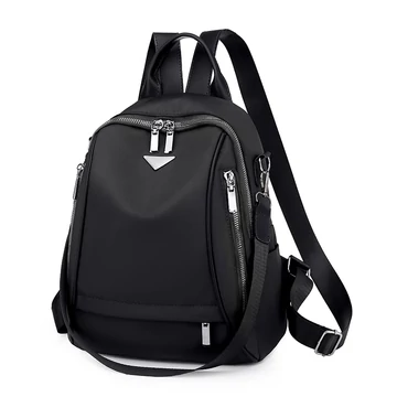 Nora közepes méretű női divat hátizsák válltáska lopásgátlós zsebbel fekete aa-002165