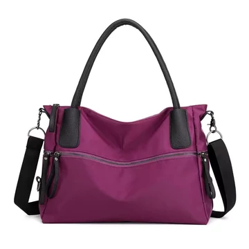 Thalia női divatos közepes méretű kézitáska válltáska széles pánttal lila aa-002886