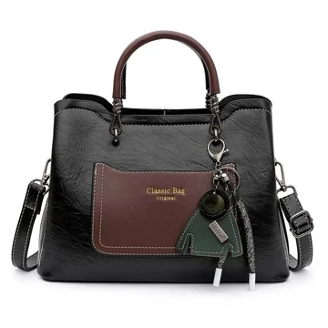 Trinity női műbőr kézitáska válltáska fekete aa-002586