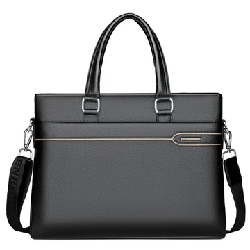 MBC Mentor elegáns PU bőr aktatáska notebooktáska fekete aa-002816