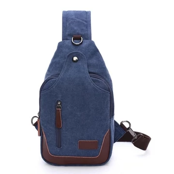 Bearky CZ413 férfi szövet féloldalas válltáska kék aa-002459