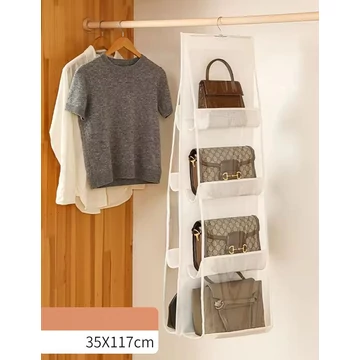 MBC ORG8 dupla, két oldalas táska tartó, rendező szekrénybe 2x4 polc fehér aa-002943