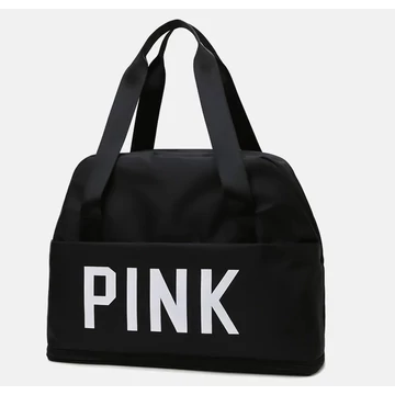 Pink nagy méretű cipőtartós sporttáska fekete aa-002186