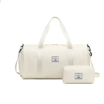 Enjoy Sports A8905-T1 nagy multifunkciós edző és sporttáska cipőtartóval + neszeszer fehér aa-002103