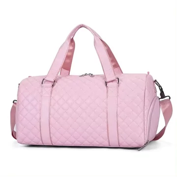 Celeste YY-2379 multifunkciós edző és sporttáska cipőtartóval steppelt rózsaszín aa-002865