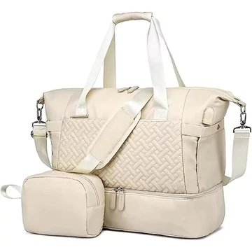 London közepes méretű, bővíthető, alsó cipőtartós sporttáska + neszezser bézs aa-002866