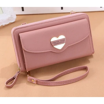 Forever Young mm1083 textilbőr telefontáska oldaltáska rózsaszín aa-002797