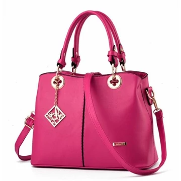 Tracy elegáns kézitáska válltáska lóhere alakú dísszel pink aa-001293