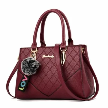 Emily női műbőr kézitáska és válltáska steppelt varrás mintával piros aa-001693