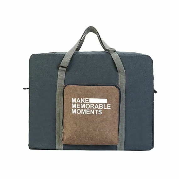 Összecsukható, vízálló, makememorable moments feliratos utazó táska fekete aa-001983