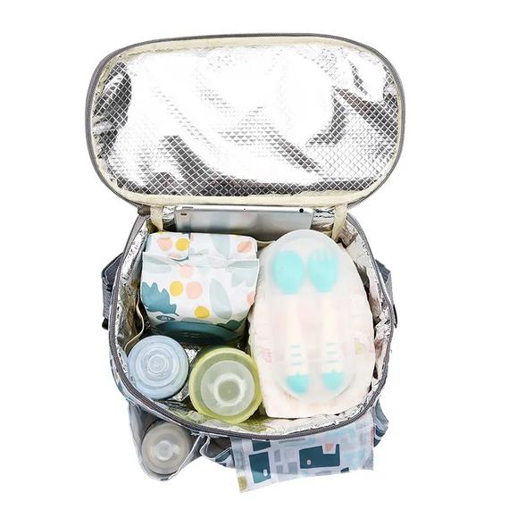 MoCARE STR250 közepes méretű Baba-Mama thermo rendező táska zöld