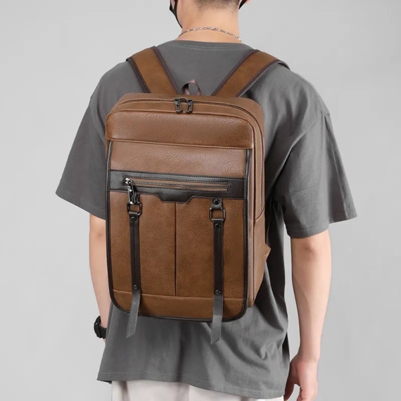 Nevada Tech Morse elegáns minimalista férfi notebook hátizsák sötétbarna aa-002546