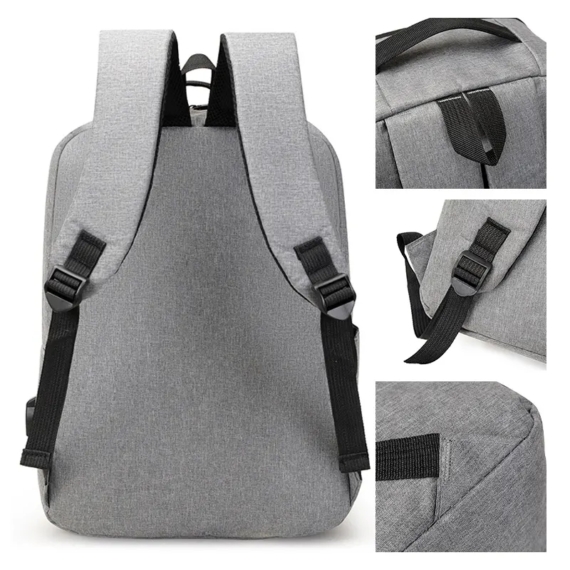 MBC Oakville 3in1 elegáns minimalista férfi hátizsák+keresztpántos táska fekete aa-002553
