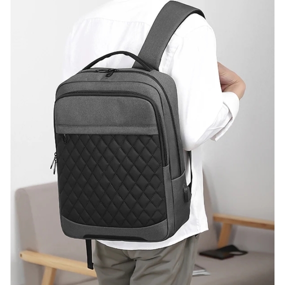 MBC Uxbridge sportos minimalista steppelt férfi hátizsák szürke aa-002557