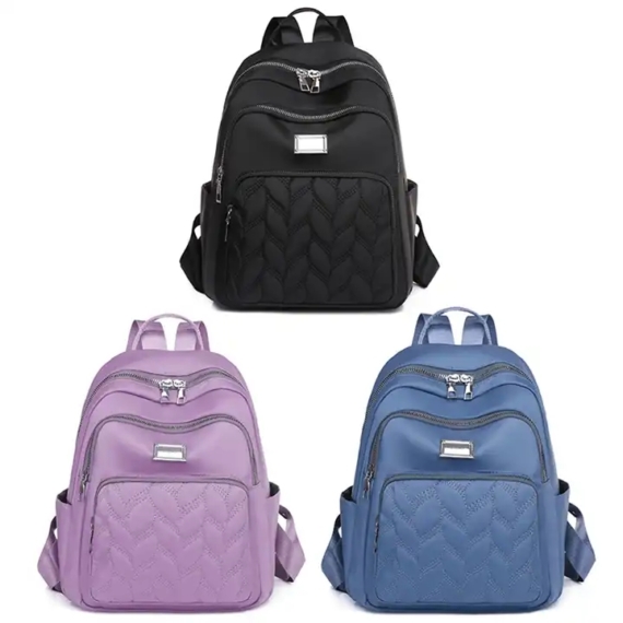 Eleanor közepes méretű sportos női hátizsák steppelt mintával lila aa-002180