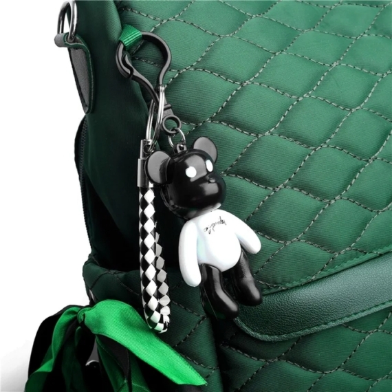 Luna közepes méretű sportos női hátizsák steppelt mintával zöld aa-002176