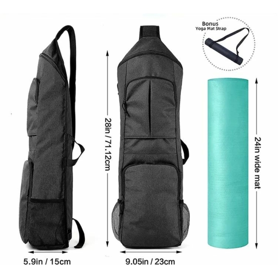 L&D Yoga2 nagy méretű yoga matrac táska sporttáska fekete aa-002341