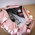 Kép 7/9 - Pink HC-9018 multifunkciós sporttáska vízszintes pink felirat, ferde cipzáros zseb púderrózsaszín aa-001712