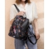 Kép 3/9 - Amira közepes méretű PU bőr női divat hátizsák toll mintával fekete aa-002337