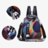 Kép 3/9 - Zata közepes méretű színes vagány női divat hátizsák feliratos vállpánttal aa-002164