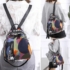 Kép 5/9 - Zata közepes méretű színes vagány női divat hátizsák feliratos vállpánttal aa-002164