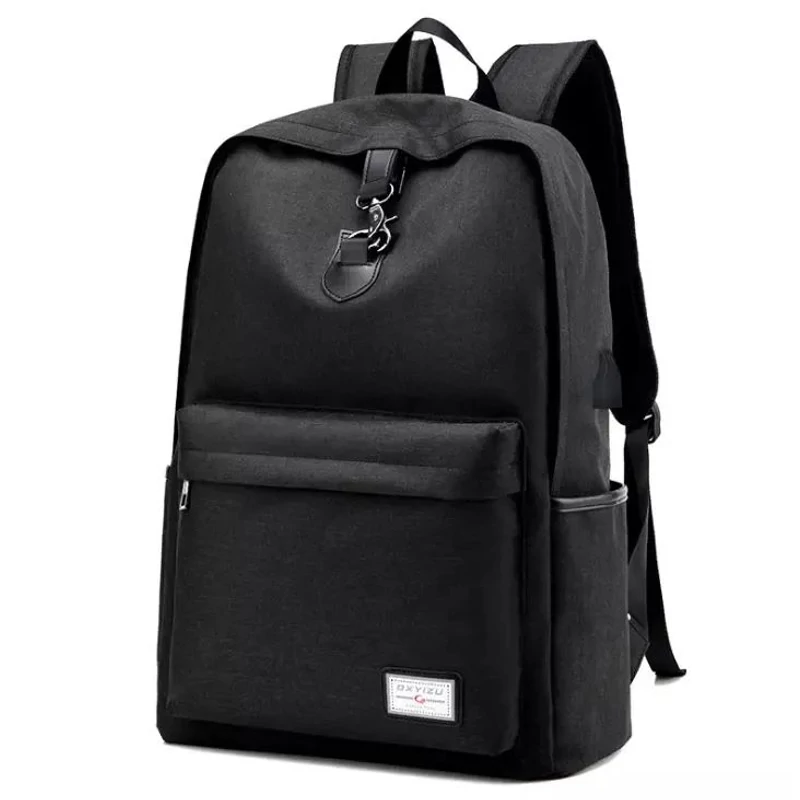 Kétrekeszes, kulacstartós unisex hátizsák fekete aa-001159